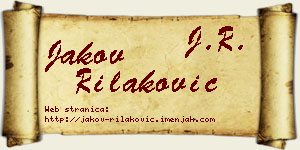 Jakov Rilaković vizit kartica